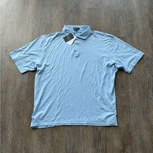 NWT PETER MILLAR Crown Crafted Journeyman Cotton Golf Polo Blue Men’s XL $150